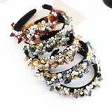 Exaggerated Court Geometric Crystal Full Diamond Headband