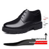 Men's Height Increasing Breathable Cowhide Leather Shoes