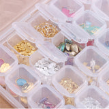 Jewelry Rhinestone Ornaments Beads Manicure Gadget Organizer Storage Box 28 Compartments