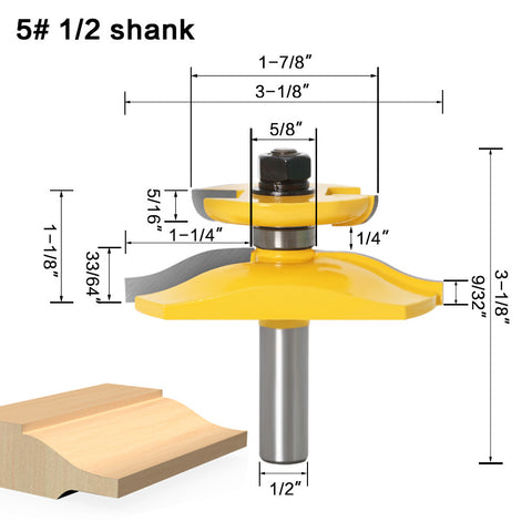 Woodworking cabinet door milling cutter