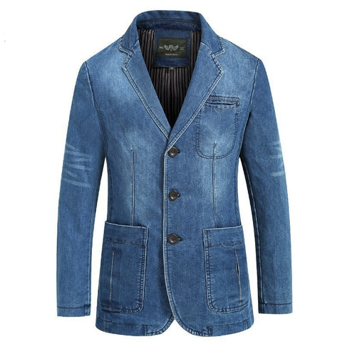 Denim wash blazer