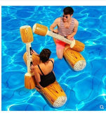 Summer Outdoor Beach Pool Inflatable Swimming Rings Women men Double Beat Swim Log Stick Set Ring Pool Water Sports