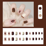 Hollow Love French Nail Art Patch Removable Finished Product