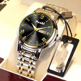 Men's Watch Steel Band Double Calendar Luminous Waterproof