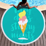 Digital printing round beach towel