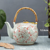 Ceramic Teapot With Strainer Large Handle Pot Single Pot Household