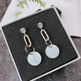 Korean bow tassel earrings asymmetric pearl flower earrings