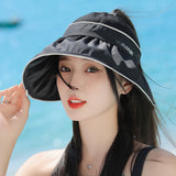 UV Protection Air Top Mesh Stitching Sun Hat With Wide Brim Breathable Sun Hat