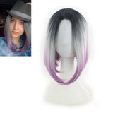 Three-color gradient mid-centre ladies wig cover