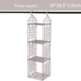 Multi-layered clothes rack storage cabinet