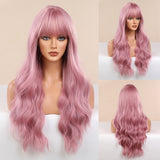 Anime Air Bangs Big Wave Purple Wig