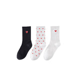 Women's Summer Embroidery Love Pure Cotton Socks