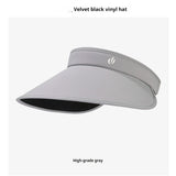 Velvet Vinyl Topless Hat Foldable Sun Hat Outdoor Sports