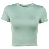 European And American All-matching Slim Short-sleeved Tops Women