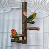 Parrot Bird Wood Stand Pole Toy