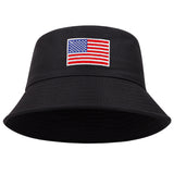 Stars And Stripes Embroidered Fisherman Sun-proof Bucket Hat