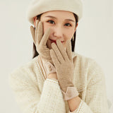 Women's Outdoor Warm Gloves With Thickened Cashmere