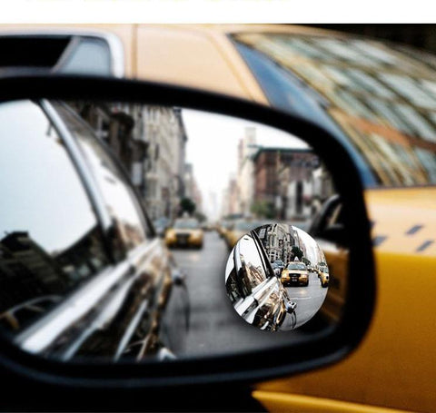 Car borderless small round mirror 360 degree reversing blind spot mirror convex mirror rear view rotating mirror glass small round mirror