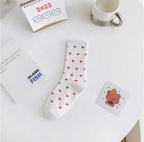 Women's Summer Embroidery Love Pure Cotton Socks