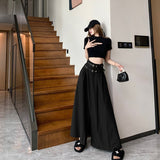 Ladies New High Waist Slimming Pleated Skirt