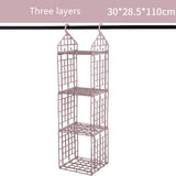 Multi-layered clothes rack storage cabinet