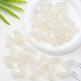 Acrylic Transparent Perforated Bow Beads Diy Ornament Accessories