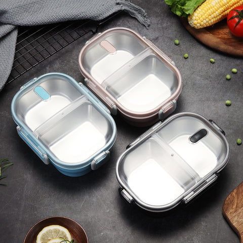 Portable Children's Lunch Box, 304 Stainless Steel Bento, Kitchen Leak Proof Food Box for Kids