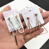 Korean bow tassel earrings asymmetric pearl flower earrings