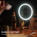 Hanging Dual-purpose Tripod Outdoor Fan Light USB Camping Tent Portable Small Ceiling Fan Camping Fan