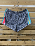 Women's Leopard Print Stitching Shorts