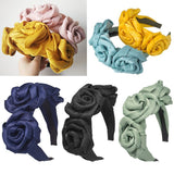 Headdress Solid Color Sweet Three Flowers Big Flowers