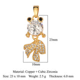 Butterfly Rabbit Ears Deer Color Zirconium Crystal Pendant