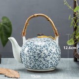 Ceramic Teapot With Strainer Large Handle Pot Single Pot Household