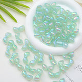 Acrylic Transparent Perforated Bow Beads Diy Ornament Accessories