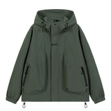 Workwear Outdoor Trendy Jacket Hooded Waterproof Windproof Single Jacket Coat