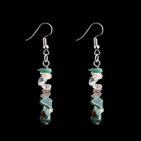 Irregular Natural Crystal Stone Beaded Earrings For Women