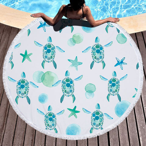 Microfiber round beach towel yoga mat