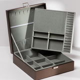 New Double-Layer Pu Leather Watch Jewelry Box