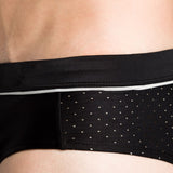 Men's Sexy Mesh Stitching Swim Briefs