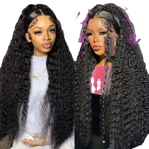 13x 4 Front Lace Long Curly Wig Head Cover