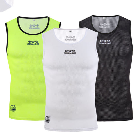 Breathable Men Cycling Base Layer White Coo