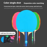 Colorful Pure Wood Single Racket Cover Professional High Elastic Long Handle Horizontal