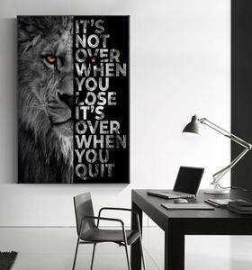 Lion Inspirational Quotes Canvas