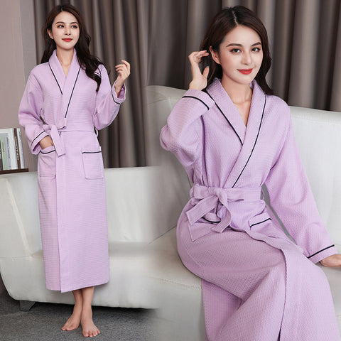 Thin Bathrobe Cotton Absorbent