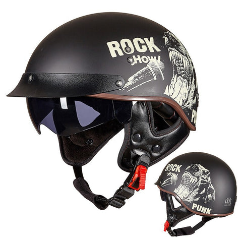 Retro Motorcycle Breathable Helmet