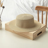 Fashion Ladies Flat Top Shade Straw Hat