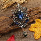 New Retro Hot Selling Rhinestone Water Drop Brooch For Women