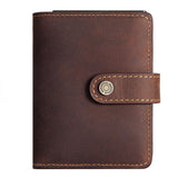 Vintage Zipper Leather Card Holder