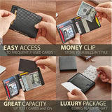 Men's Genuine Leather Carbon Fiber Wallet With Multiple Card Slots