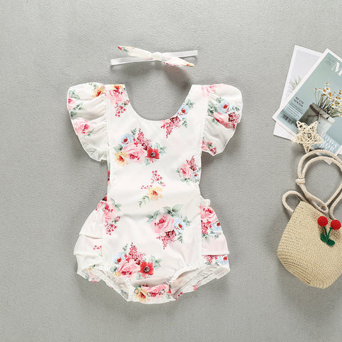 Summer Children's Floral Girl Baby Clothing